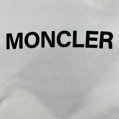MONCLER モンクレール 【GENIUS】×FRAGMENT HIROSHI FUJIWARA 25SS HOODIE ホワイト コットン ロゴプリントスウェットフーディプルオーバー トップス