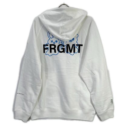 MONCLER モンクレール 【GENIUS】×FRAGMENT HIROSHI FUJIWARA 25SS HOODIE ホワイト コットン ロゴプリントスウェットフーディプルオーバー トップス