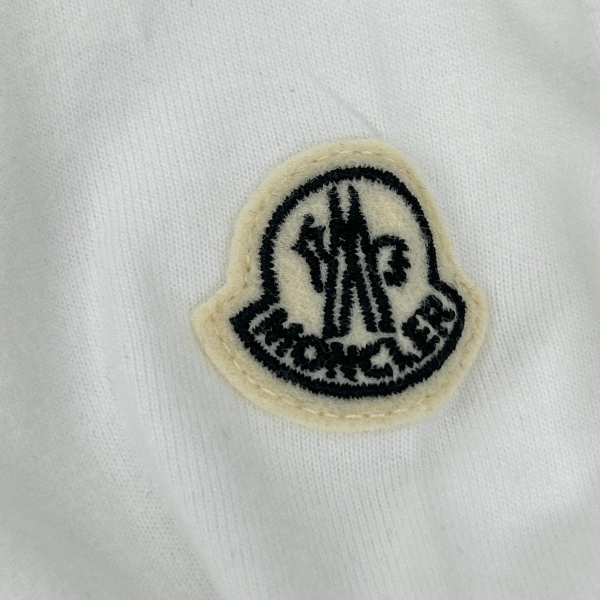 MONCLER 【GENIUS】×FRAGMENT HIROSHI FUJIWARA 25SS LS T-SHIRT White Cotton Cat-Logo Long-Sleeve Cut-and-Sew Tops