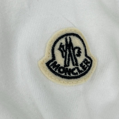 MONCLER 【GENIUS】×FRAGMENT HIROSHI FUJIWARA 25SS LS T-SHIRT White Cotton Cat-Logo Long-Sleeve Cut-and-Sew Tops