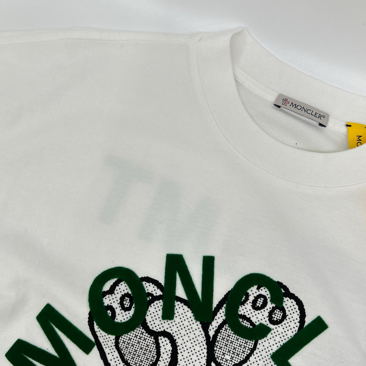 MONCLER 【GENIUS】×FRAGMENT HIROSHI FUJIWARA 25SS LS T-SHIRT White Cotton Cat-Logo Long-Sleeve Cut-and-Sew Tops