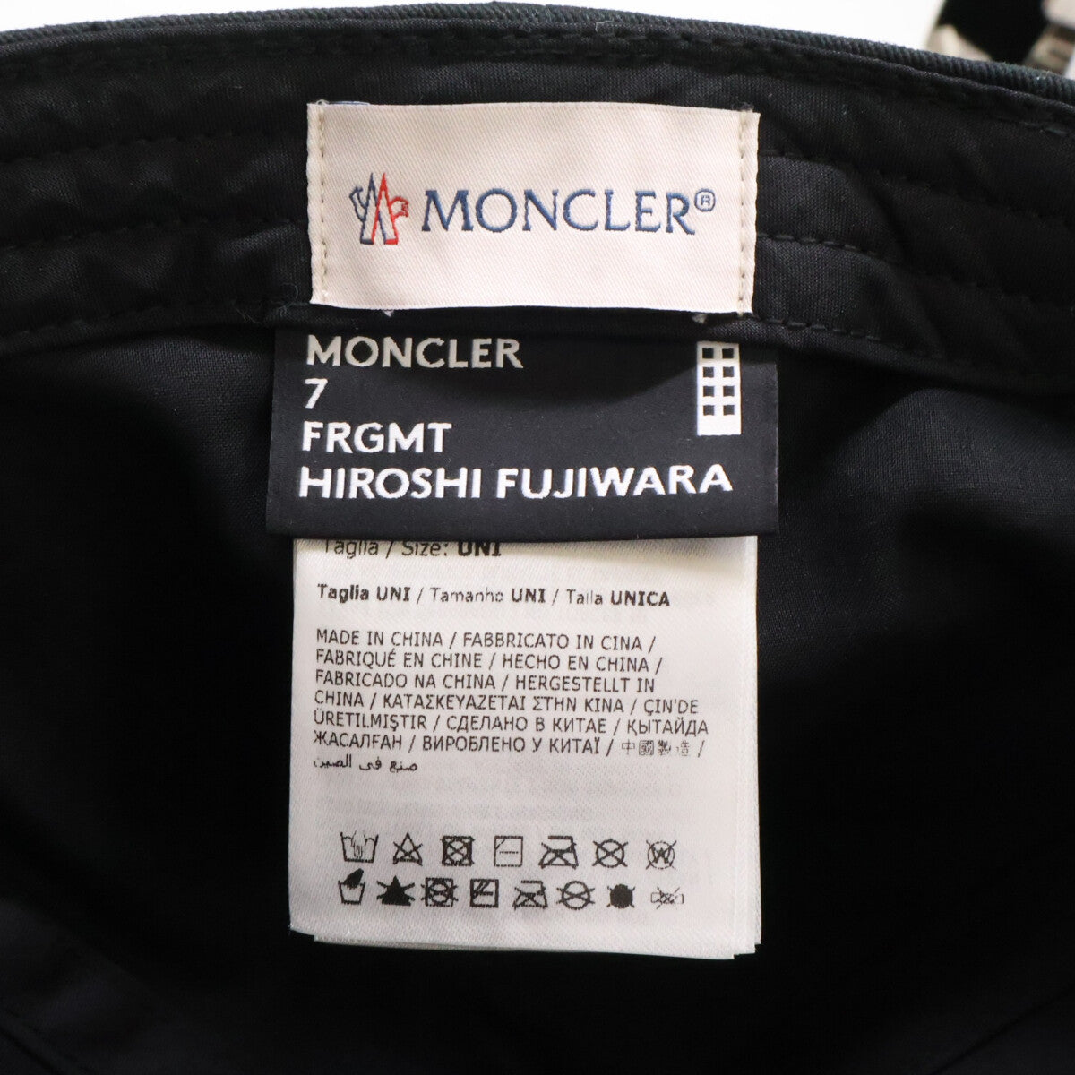 MONCLER モンクレール x FRGMT HIROSHI FUJIWARA フラグメント 【新品同様/国内正規】K109U3B00005 04863 BASEBALL コットンギャバジン ベースボールキャップ 帽子