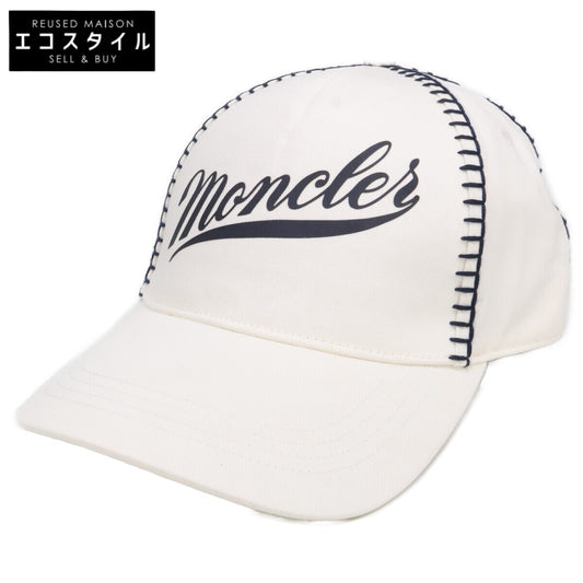 MONCLER モンクレール 【新品同様/国内正規】I10913B00017 0U082 BASEBALL コットンギャバジン レタリングロゴ ベースボールキャップ 帽子