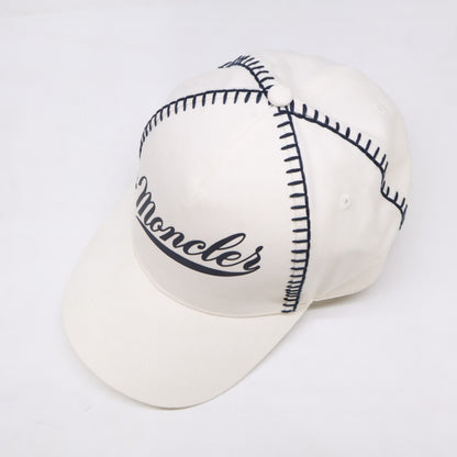 MONCLER モンクレール 【新品同様/国内正規】I10913B00017 0U082 BASEBALL コットンギャバジン レタリングロゴ ベースボールキャップ 帽子