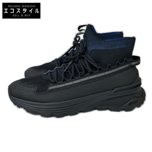 MONCLER like-new 23SS MONTE RUNNER nylon knit/canvas Vibram-soled high-top sneakers