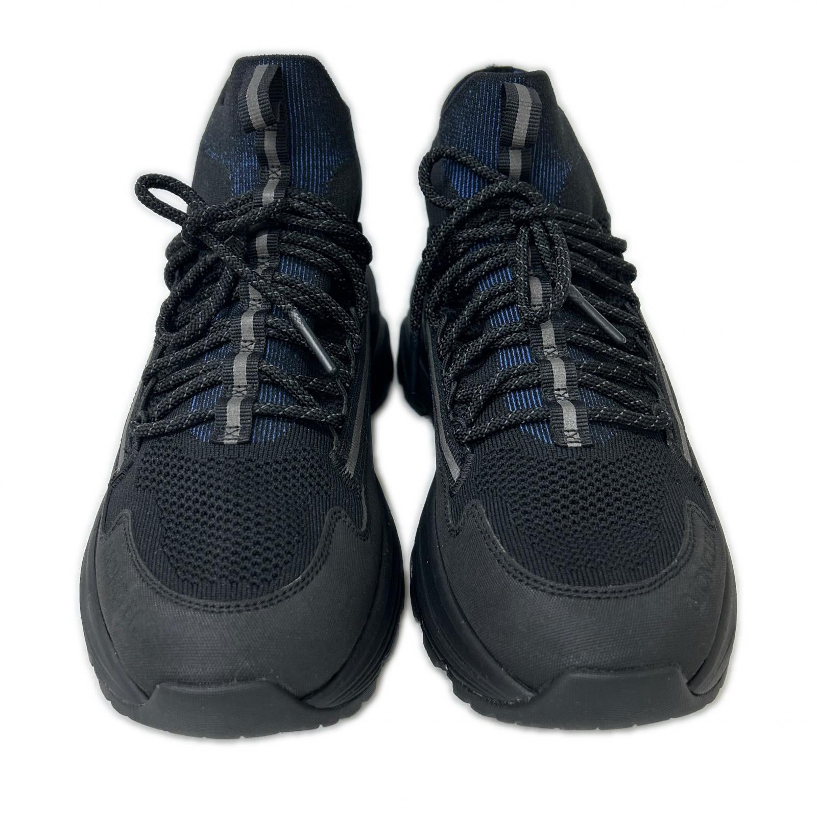 MONCLER モンクレール 【新品同様】23SS MONTE RUNNER ナイロンニット/キャンバス ヴィブラムソール ハイトップ スニーカー シューズ