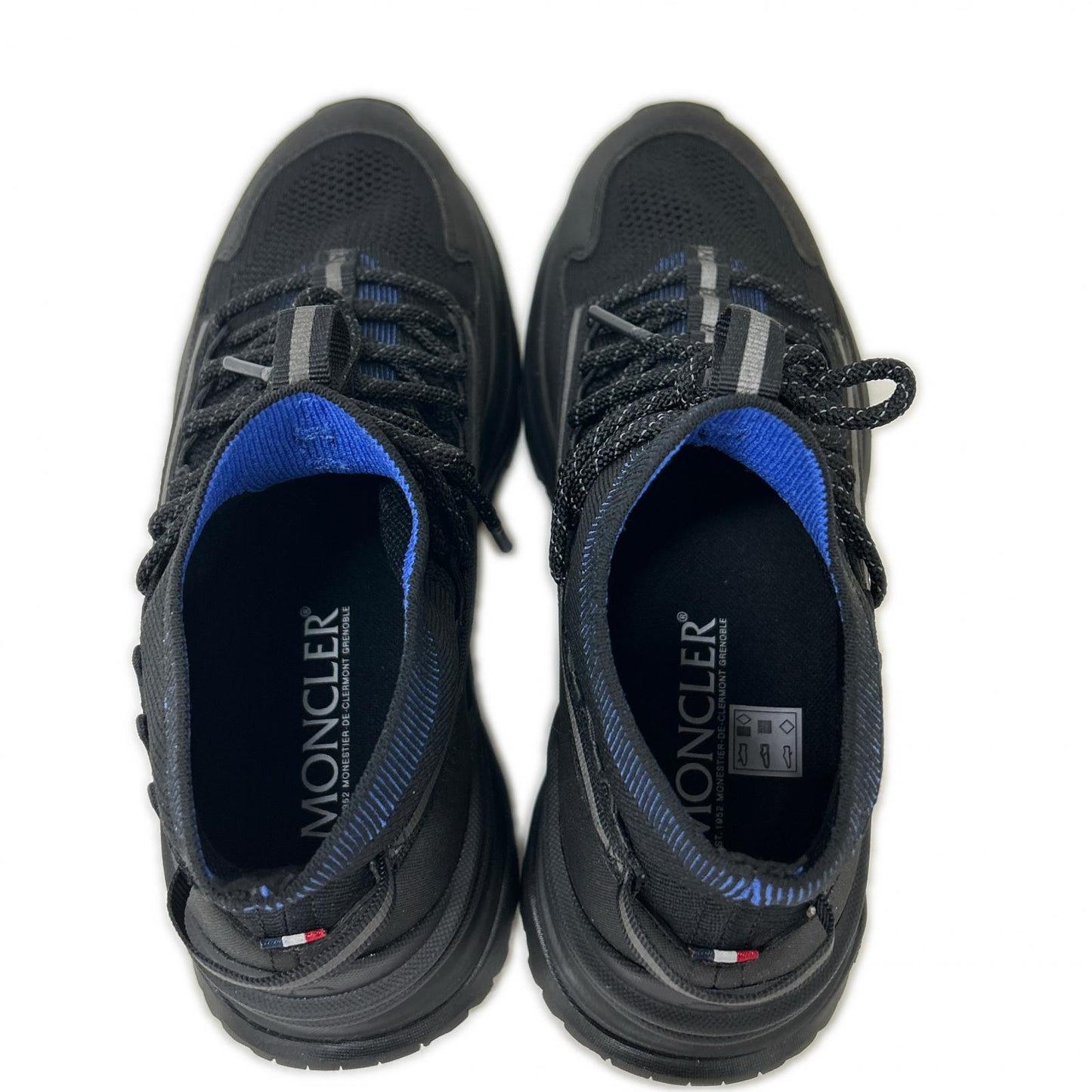 MONCLER モンクレール 【新品同様】23SS MONTE RUNNER ナイロンニット/キャンバス ヴィブラムソール ハイトップ スニーカー シューズ