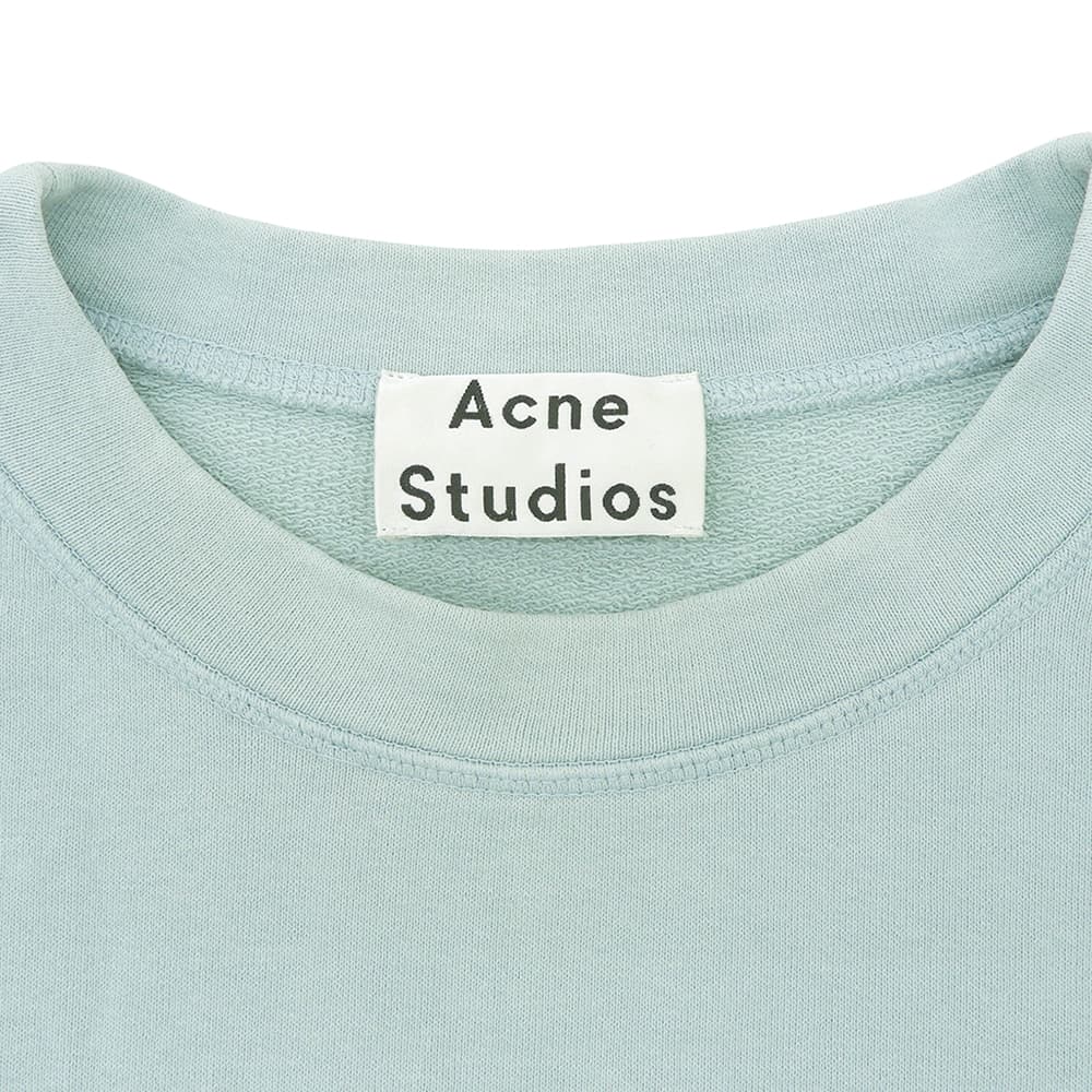 ACNE STUDIOS アクネ ストゥディオズ エンボスロゴ クロップドスウェットシャツ コットン トップス レディース ライトグリーン S トップス