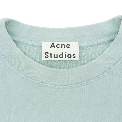 ACNE STUDIOS アクネ ストゥディオズ エンボスロゴ クロップドスウェットシャツ コットン トップス レディース ライトグリーン S トップス