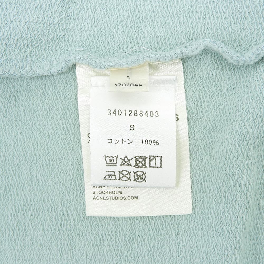 ACNE STUDIOS アクネ ストゥディオズ エンボスロゴ クロップドスウェットシャツ コットン トップス レディース ライトグリーン S トップス