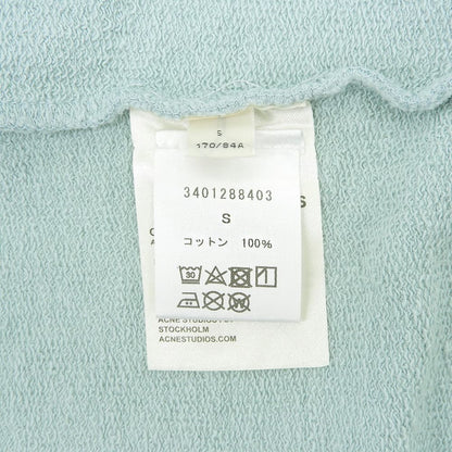 ACNE STUDIOS アクネ ストゥディオズ エンボスロゴ クロップドスウェットシャツ コットン トップス レディース ライトグリーン S トップス