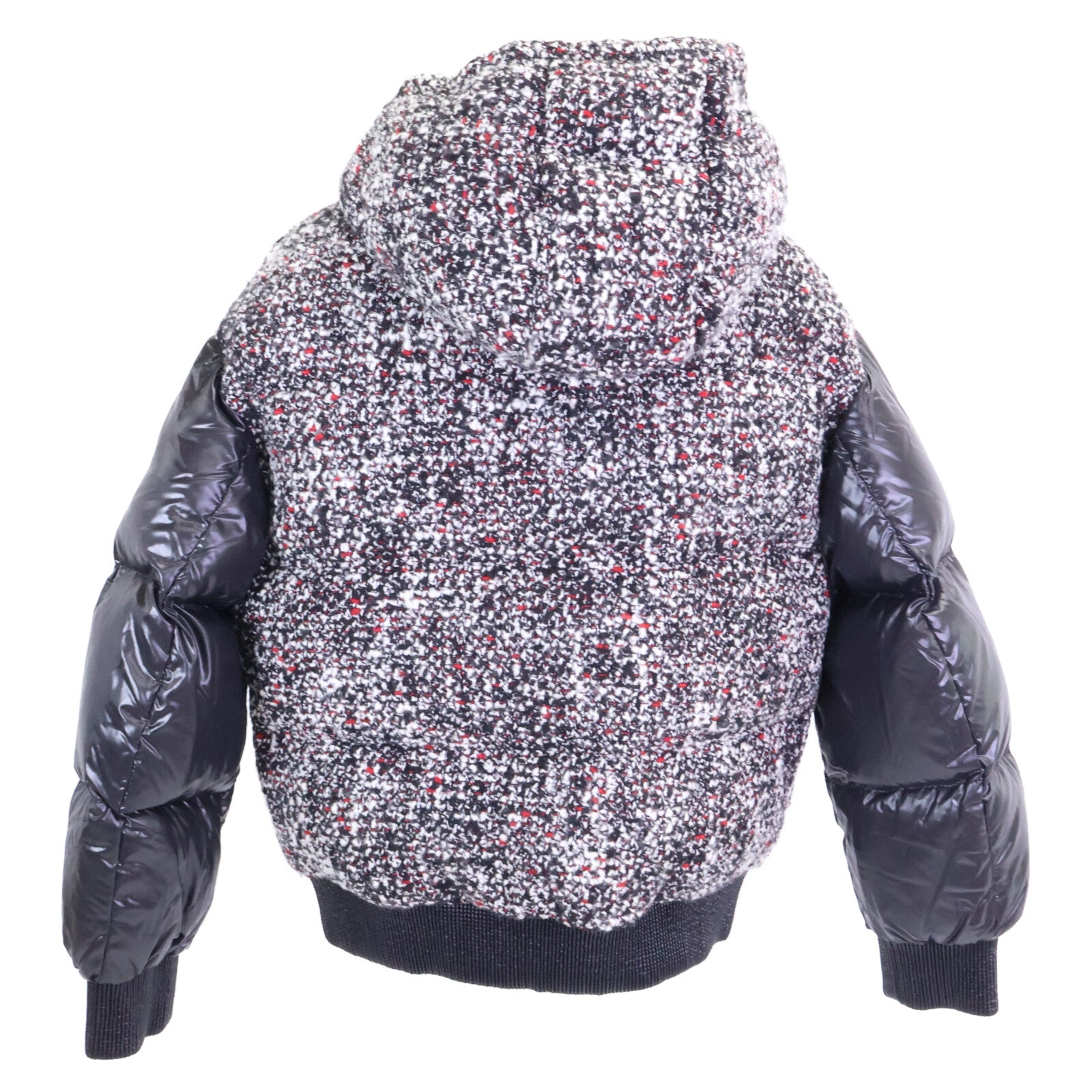 MONCLER モンクレール 美品 RUNIO/ルニオ ウール x ナイロン ツイード切替 フーデッドダウンジャケット ジャケット