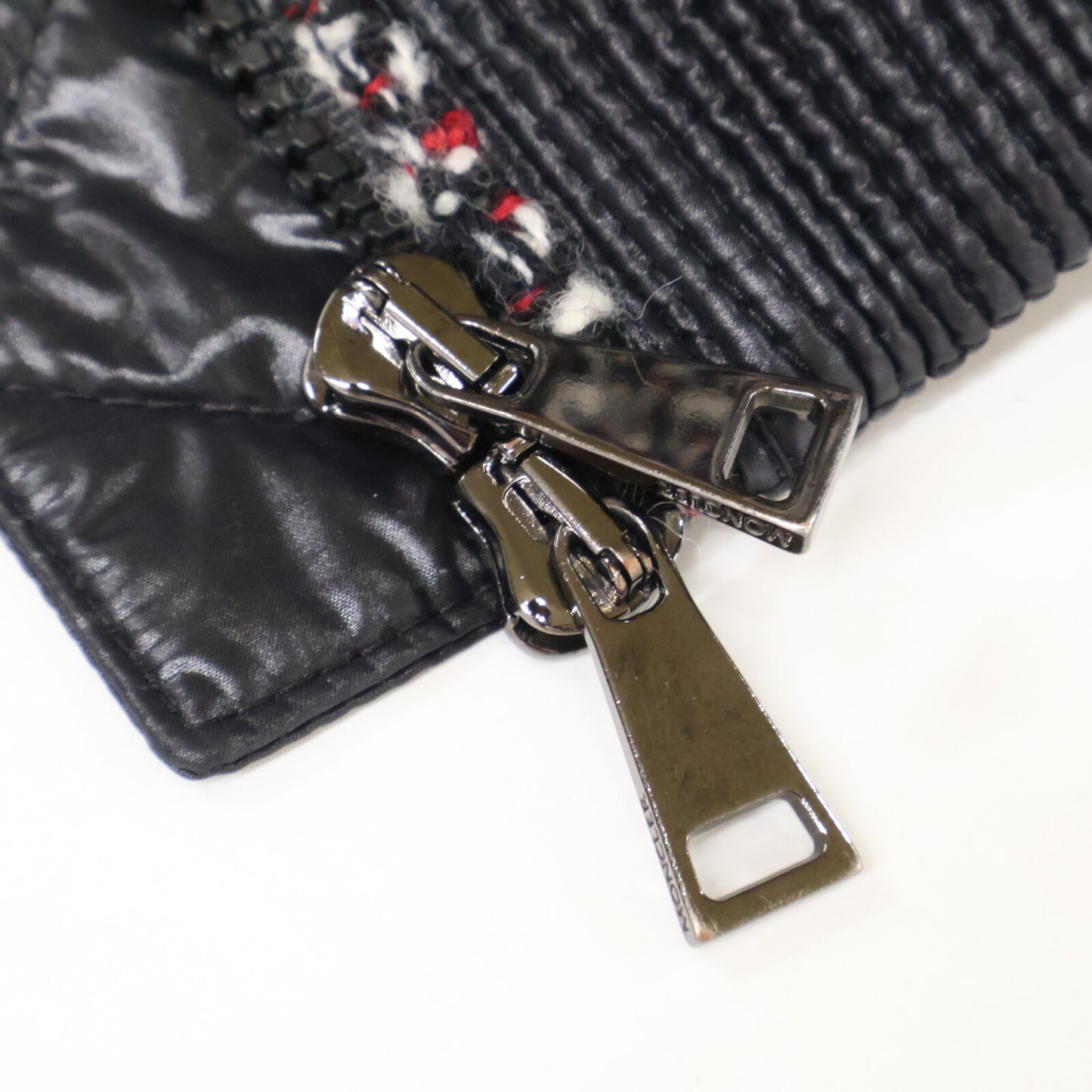MONCLER モンクレール 美品 RUNIO/ルニオ ウール x ナイロン ツイード切替 フーデッドダウンジャケット ジャケット