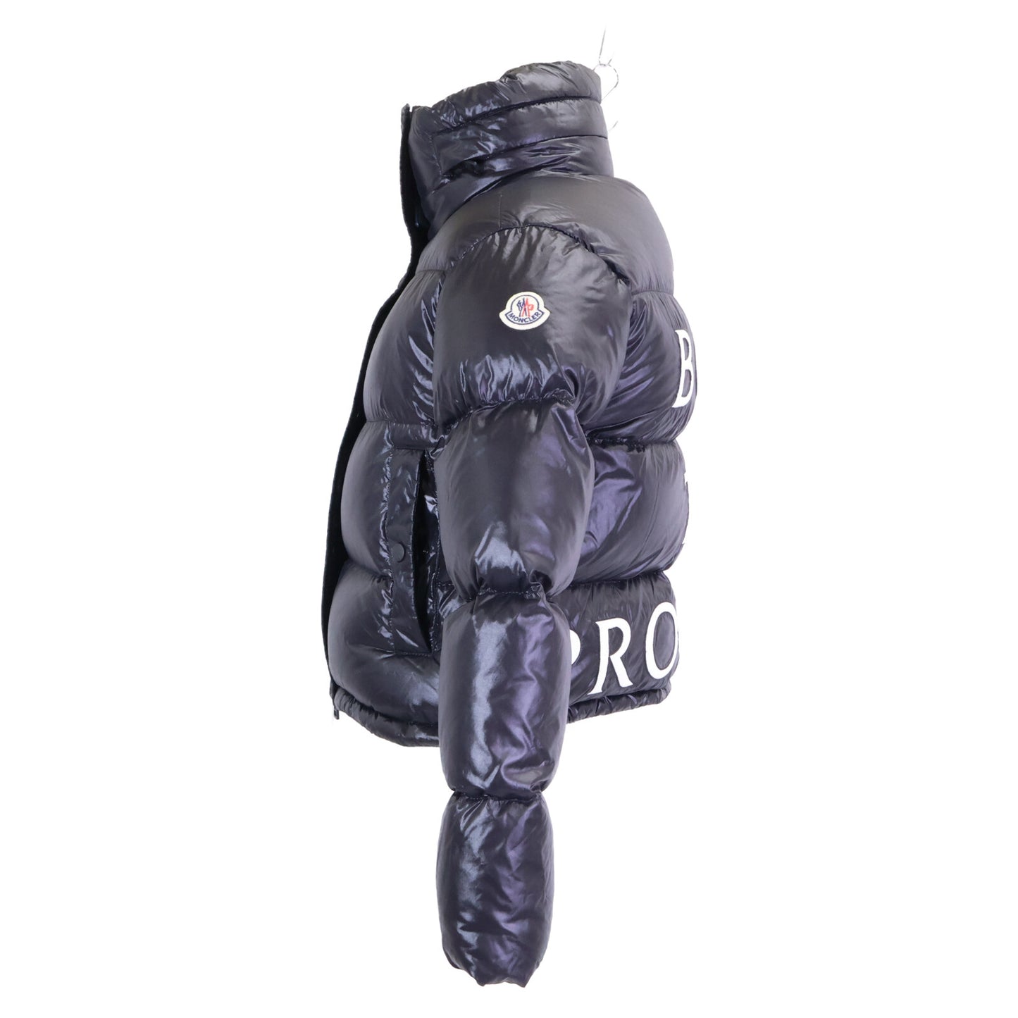 MONCLER モンクレール 新品同様 BORN TO PROTECT DAMGAN リサイクルナイロン バックレタリング ショートダウンジャケット ジャケット