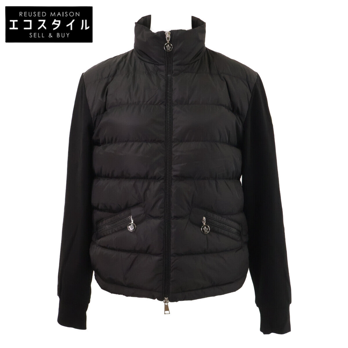 MONCLER モンクレール 【23年製】FELPA APERTA CON ZIP スウェット切替 ダウンブルゾン ジャケット