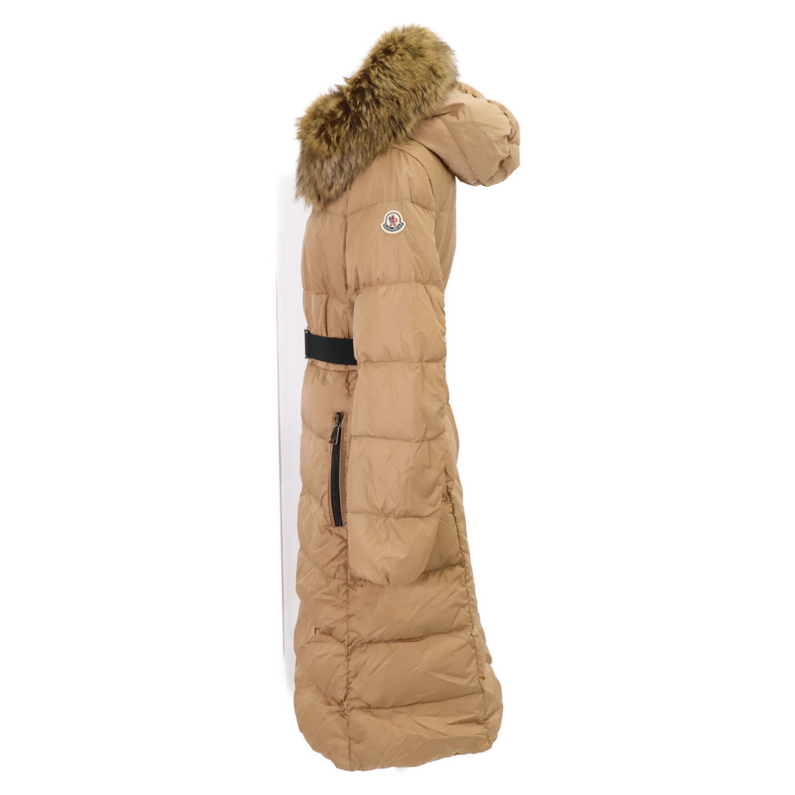MONCLER モンクレール BOUCAGE ボカージョ ベルト付 フェイクファーフーディダウン コート