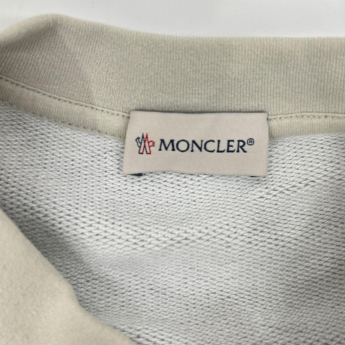 MONCLER 【GENIUS】×HYKE 22AW SWEATSHIRT gray cotton zip-sleeve wave-gradient cropped sweatshirt pullover Tops