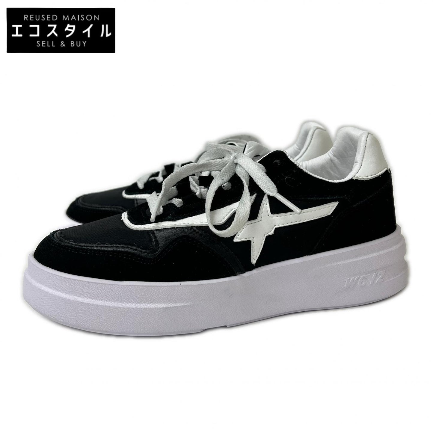 W6YZ [Excellent condition] JET-W Suede/Nylon Low-Top Sneakers Shoes