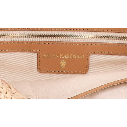 HELEN KAMINSKI ヘレンカミンスキー レザーハンドル ラフィア ハンドバッグ