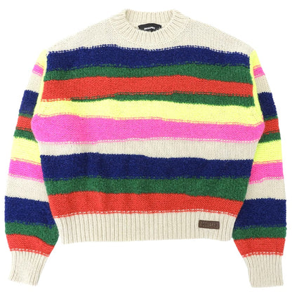 DSQUARED2 ディースクエアード ボーダー クルーネックニット トップス レディース マルチカラー L S75HA1218 トップス