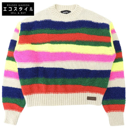 DSQUARED2 ディースクエアード ボーダー クルーネックニット トップス レディース マルチカラー L S75HA1218 トップス