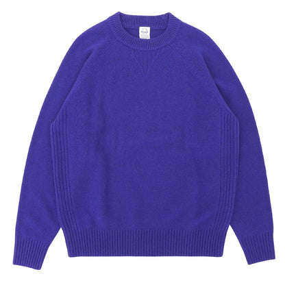 D.C.WHITE ディーシーホワイト クルーネック カシミヤ ニット トップス メンズ パープル M トップス