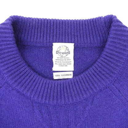 D.C.WHITE ディーシーホワイト クルーネック カシミヤ ニット トップス メンズ パープル M トップス