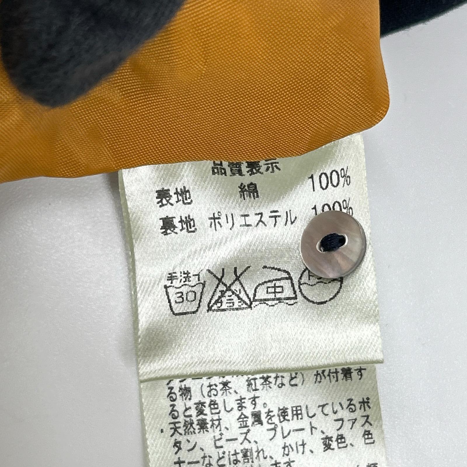 Pallas Palace パラスパレス ネイビー コットン ノーカラー ロングスリーブ ワンピース ワンピース