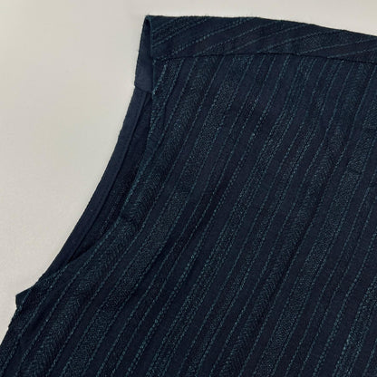 Pallas Palace PFOP-9485B Indigo Aizome Striped-Weave Cotton Dress