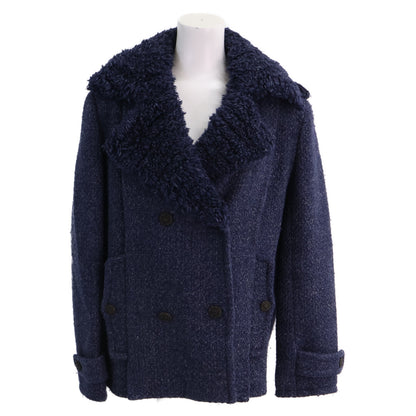 CHANEL シャネル 【国内正規】P44258V32644 ココマークボタン ボアカラー ツイード ダブルジャケット ジャケット