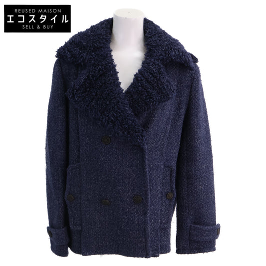 CHANEL シャネル 【国内正規】P44258V32644 ココマークボタン ボアカラー ツイード ダブルジャケット ジャケット