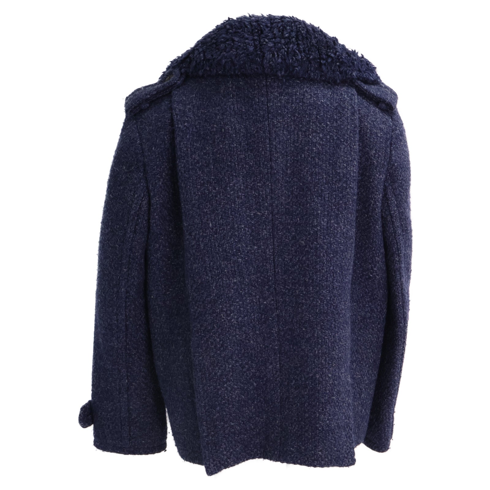 CHANEL シャネル 【国内正規】P44258V32644 ココマークボタン ボアカラー ツイード ダブルジャケット ジャケット