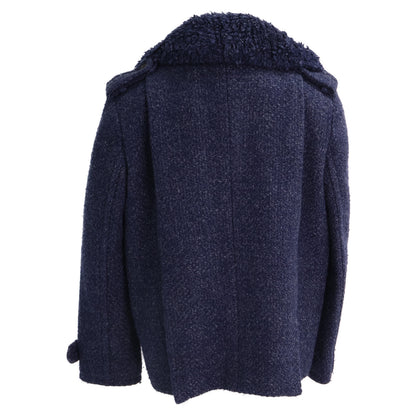 CHANEL シャネル 【国内正規】P44258V32644 ココマークボタン ボアカラー ツイード ダブルジャケット ジャケット