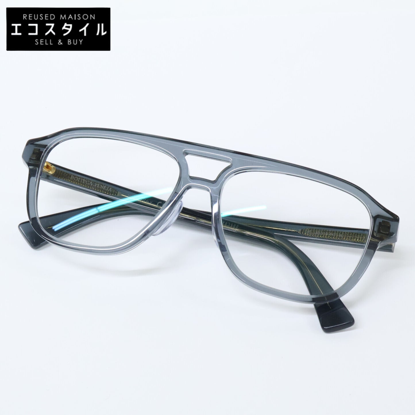 BOTTEGA VENETA ボッテガヴェネタ BV1294 Optical パイロットシェイプ セルフレーム アイウェア 眼鏡