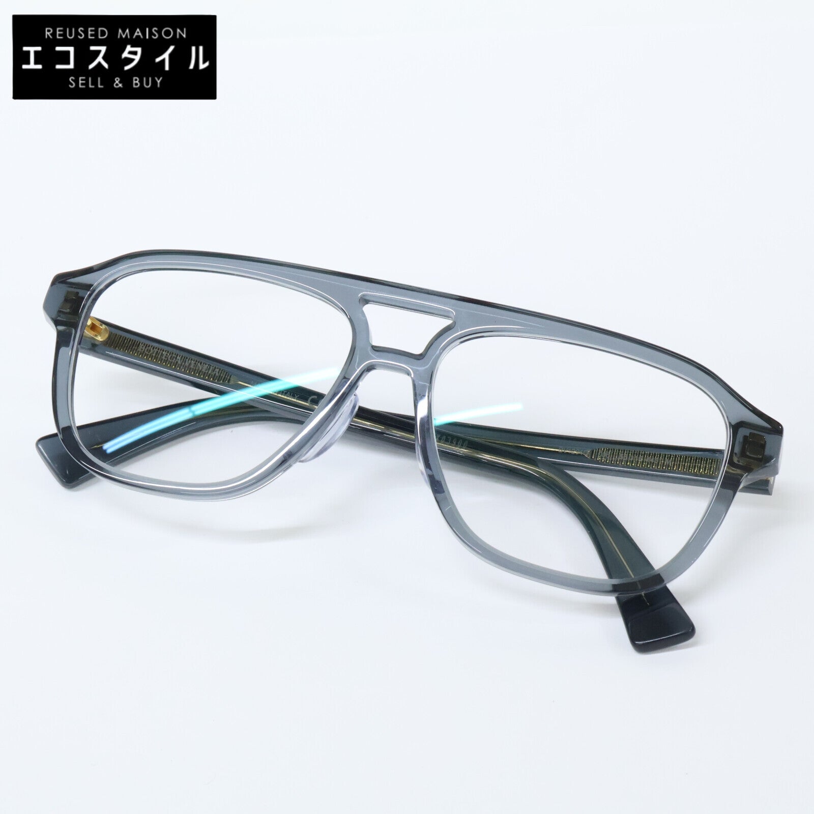 BOTTEGA VENETA ボッテガヴェネタ BV1294 Optical パイロットシェイプ セルフレーム アイウェア 眼鏡