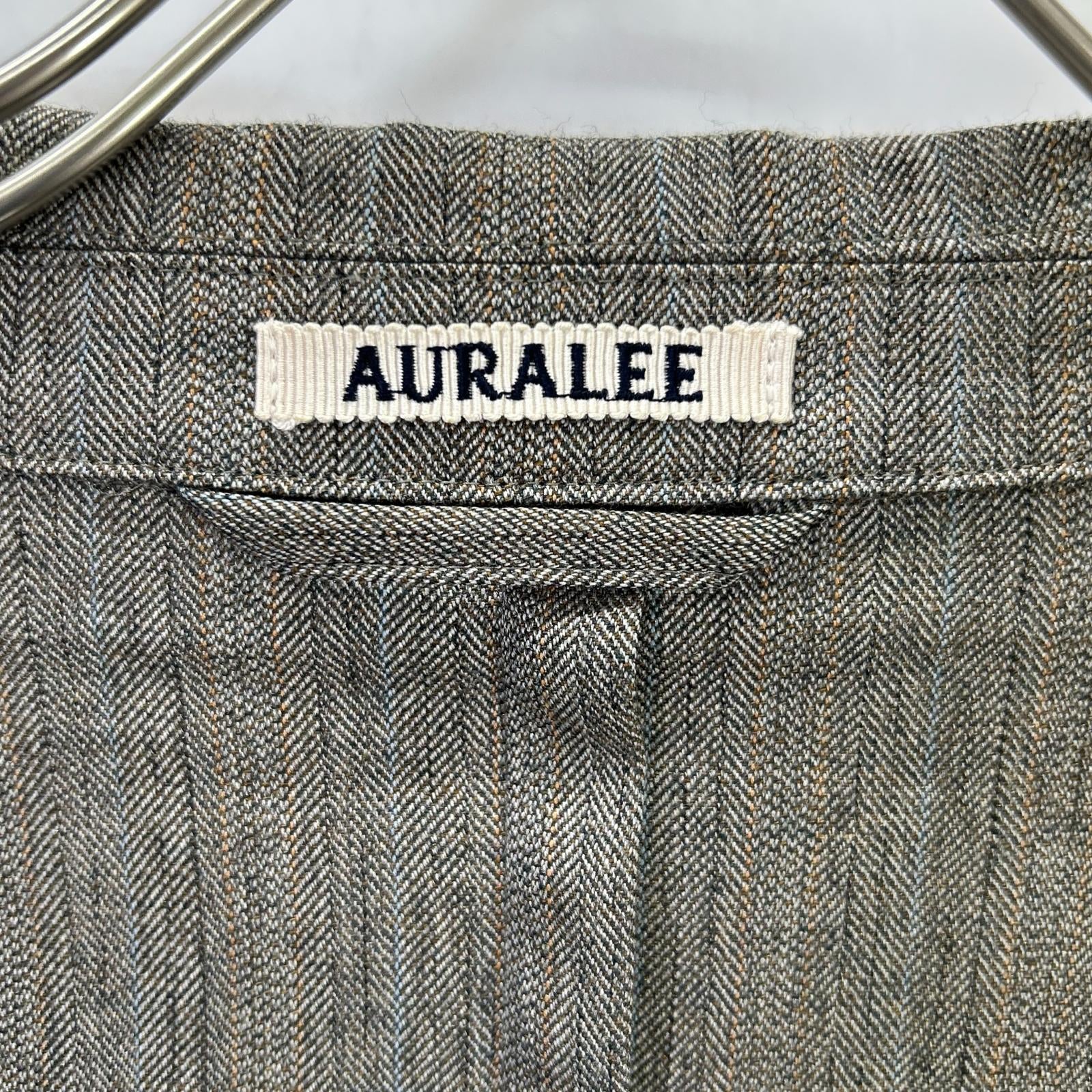 AURALEE オーラリー A8SJ01WH グレー WOOL SILK HERRINGBONE DOUBLE-BREASTED JACKET ジャケット