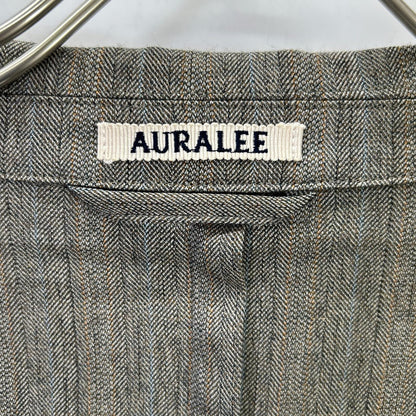 AURALEE オーラリー A8SJ01WH グレー WOOL SILK HERRINGBONE DOUBLE-BREASTED JACKET ジャケット