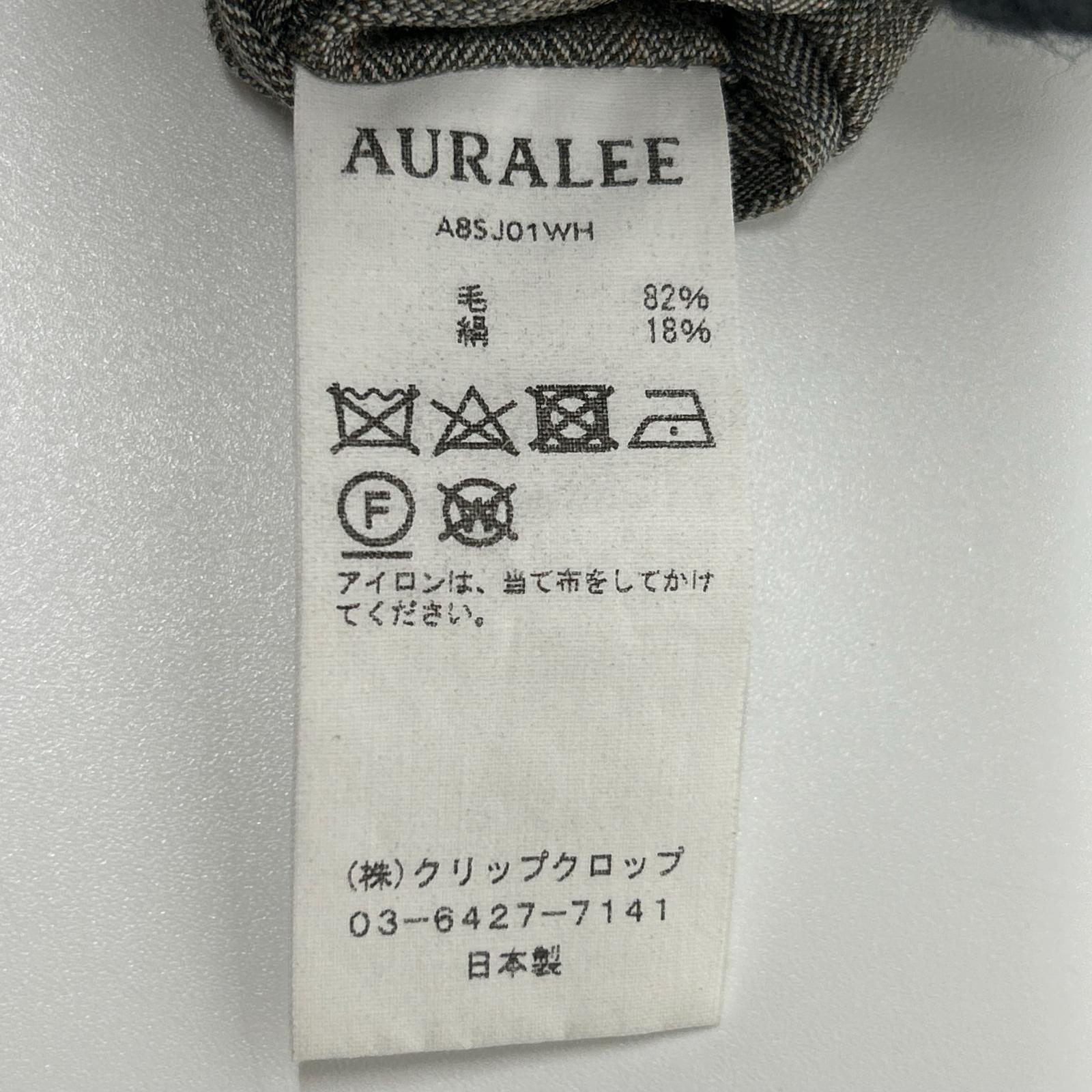 AURALEE オーラリー A8SJ01WH グレー WOOL SILK HERRINGBONE DOUBLE-BREASTED JACKET ジャケット