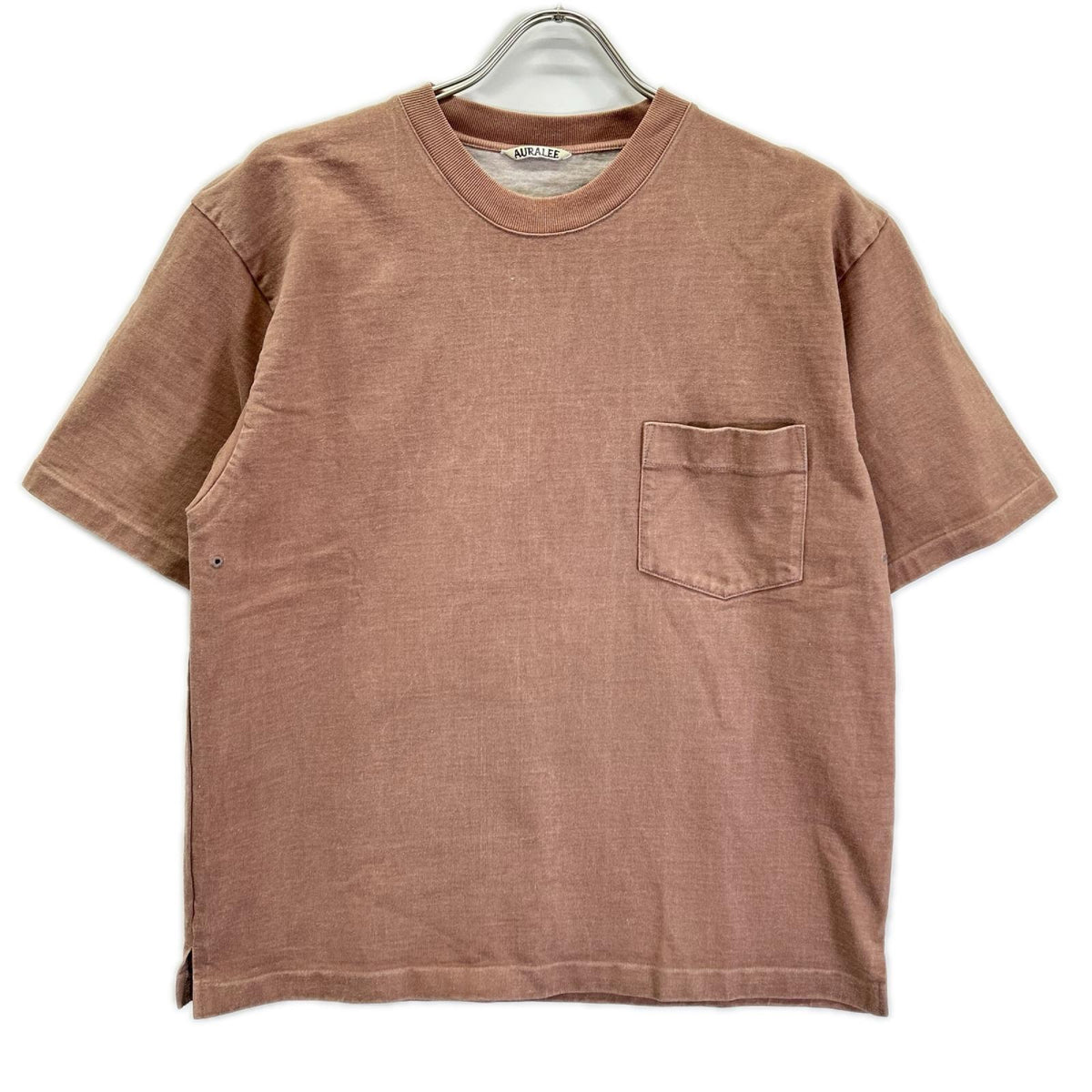 AURALEE オーラリー A9ST01SU パープルブラウン コットン STAND-UP TEE トップス