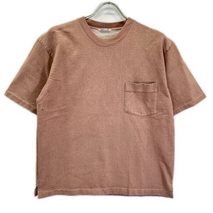 AURALEE オーラリー A9ST01SU パープルブラウン コットン STAND-UP TEE トップス