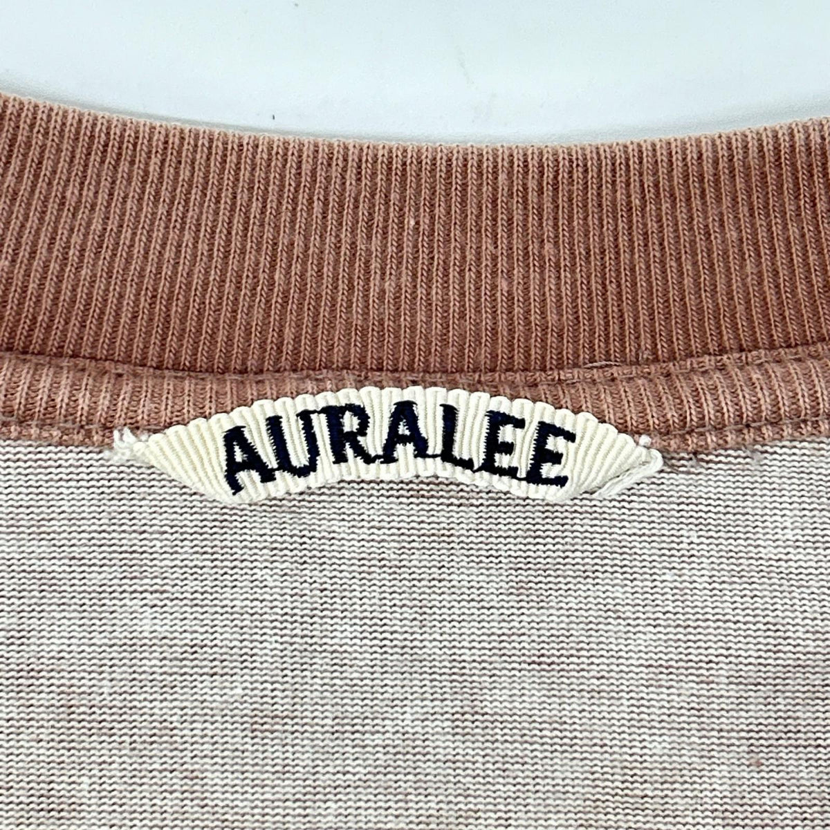 AURALEE オーラリー A9ST01SU パープルブラウン コットン STAND-UP TEE トップス