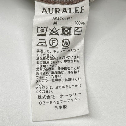 AURALEE オーラリー A9ST01SU パープルブラウン コットン STAND-UP TEE トップス