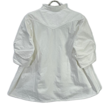 sacai サカイ 25SS 25-07722 ホワイト レイヤード Popeline Knit Pullover/ポプリンニットプルオーバー トップス