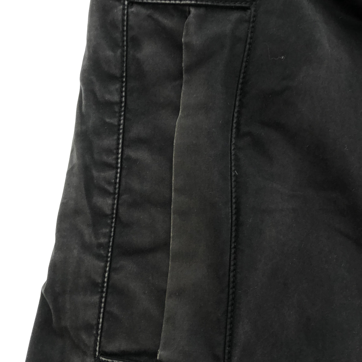 Porter Classic Black corduroy-collar swing coat, top