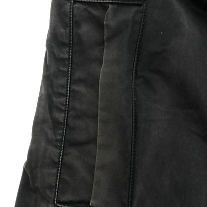 Porter Classic Black corduroy-collar swing coat, top