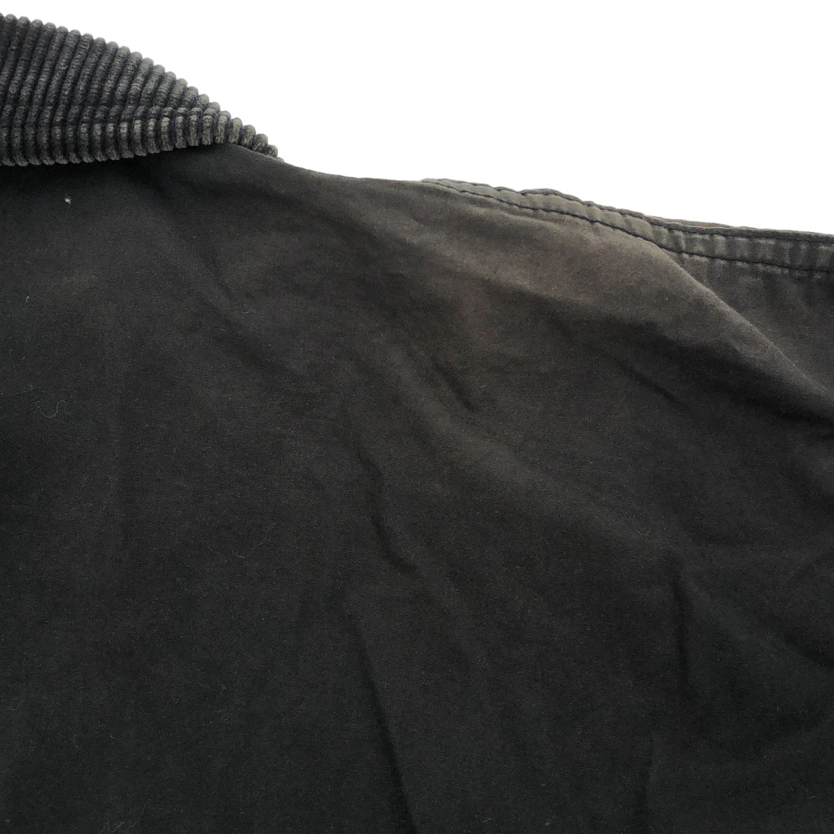 Porter Classic Black corduroy-collar swing coat, top