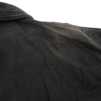 Porter Classic Black corduroy-collar swing coat, top