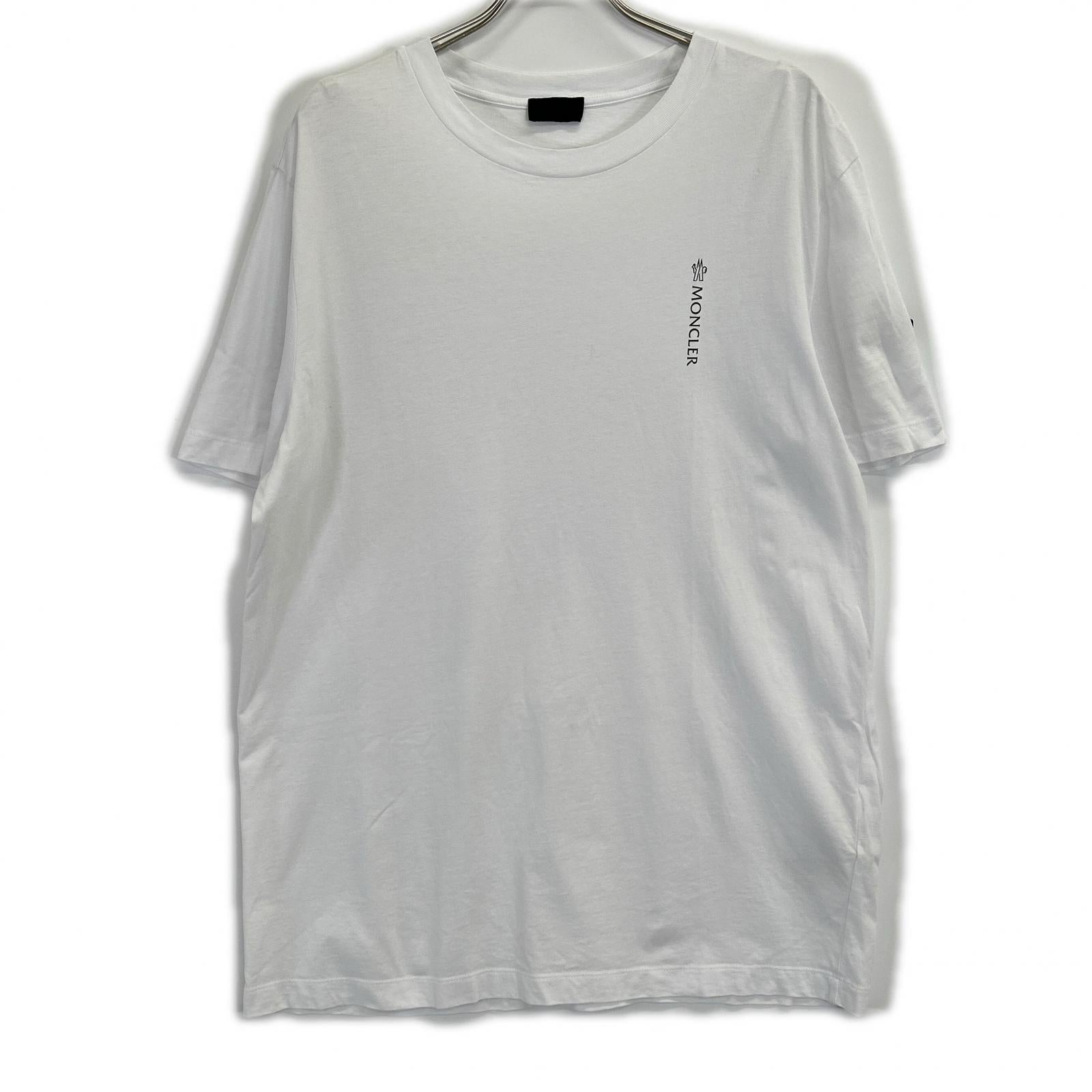 MONCLER モンクレール I20918C00035 ホワイト SS-TSHIRT ロゴプリントクルーネックTシャツ トップス