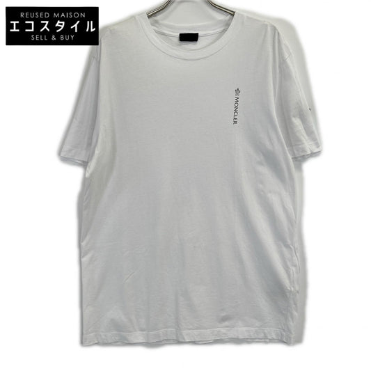 MONCLER モンクレール I20918C00035 ホワイト SS-TSHIRT ロゴプリントクルーネックTシャツ トップス