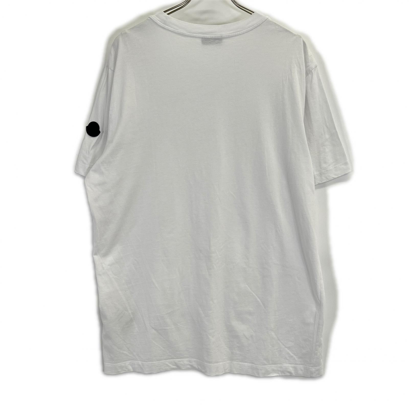 MONCLER モンクレール I20918C00035 ホワイト SS-TSHIRT ロゴプリントクルーネックTシャツ トップス